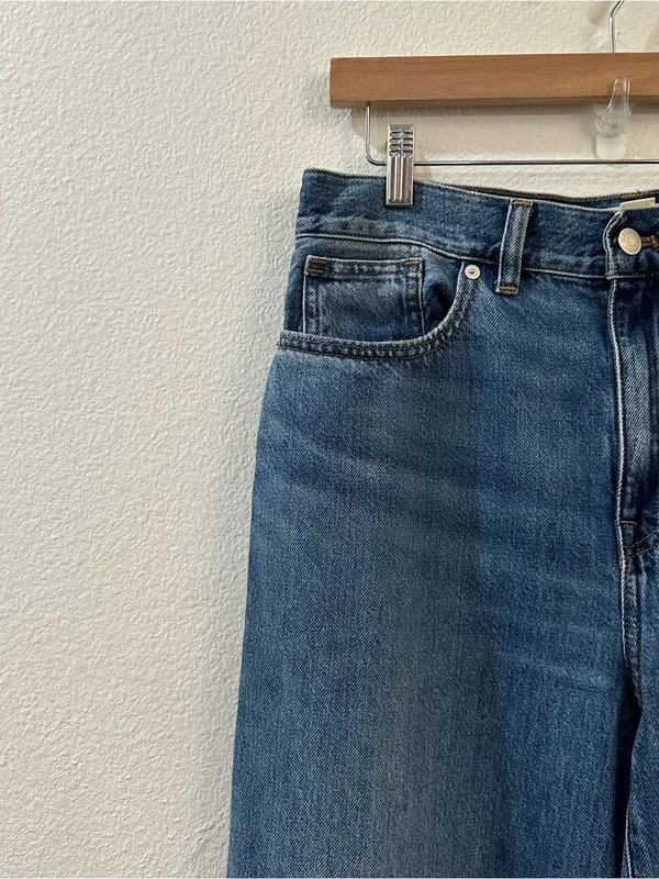 Madewell Superwide Leg Jeans High Rise Blue Denim Size 28 - Image 7