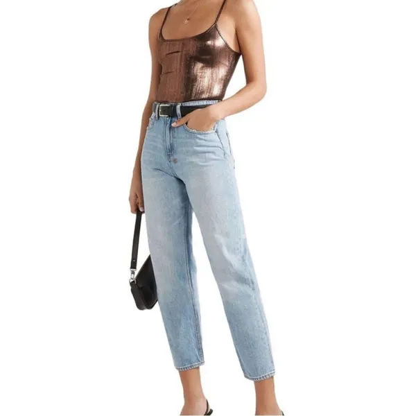 Alix Keen‎ Lame Bodysuit revolve XS bronze - Image 3