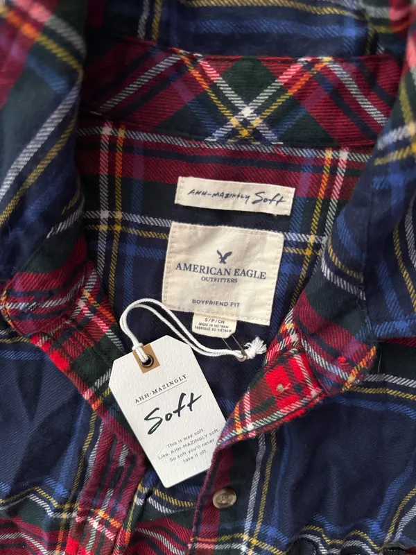 American Eagle Plaid Flannel - Image 2