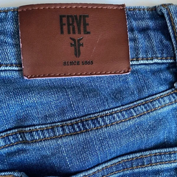 Frye Womens Blue Tapered Leg Stretch‎ Denim Jeans Size 10 WMS9BDP03 - Image 7