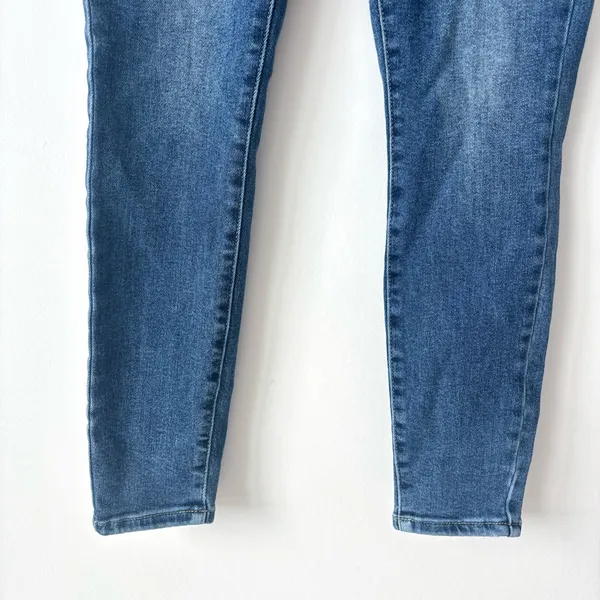 Judy Blue High Rise Western Front Yoke Skinny Jeans Medium Wash Denim - Image 4