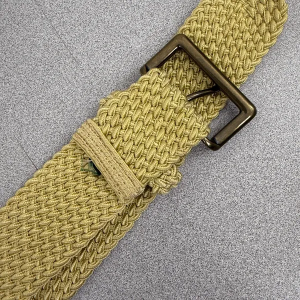 Lauren Ralph Lauren Belt Womens OS Gold Woven Braided Brass Buckle Preppy Boho - Image 7