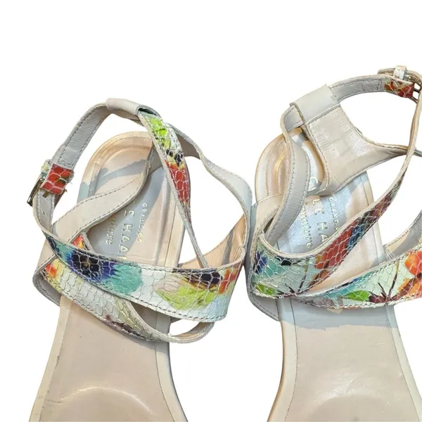 Cole Haan Shoes Womens Size 7.5 Multicolor Floral Ankle Strap Sandals Grand OS - Image 3