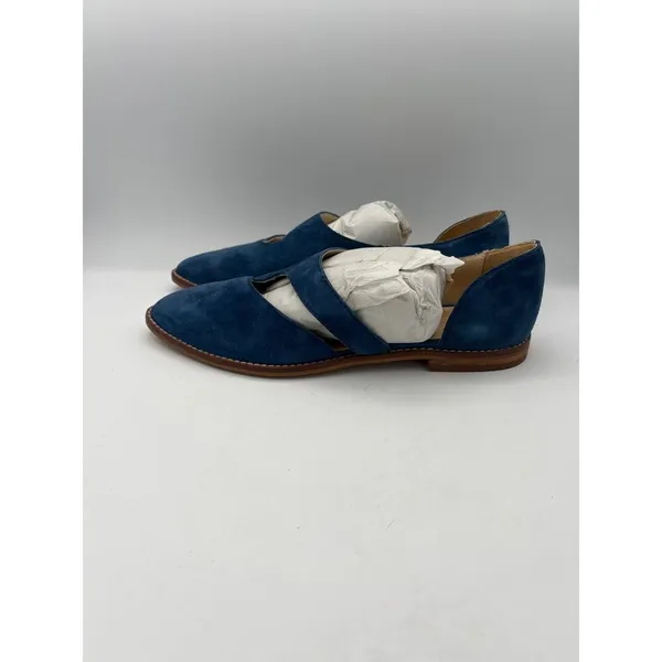 Women’s Anthropologie Size EU 39 Blue Suede Flats - Image 3