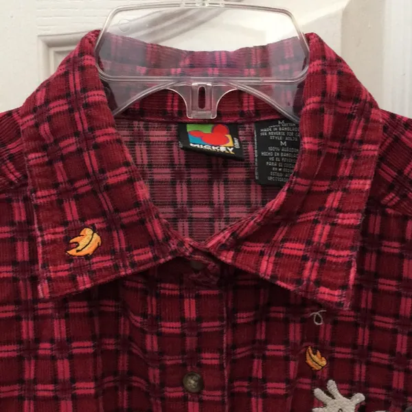 FINAL MARKDOWN Ladies’ Mickey Unlimited LS Embroidered Corduroy Shirt (M) - Image 7