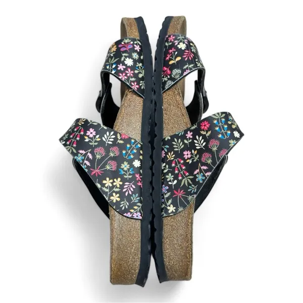 Birkenstock Birkis Double Strap Floral Sandal Size 9 Made In Germany - Image 4