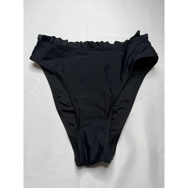 Cupshe Women Black Underwire Ruffle High‎ Waisted Bikini Set XS - Image 4