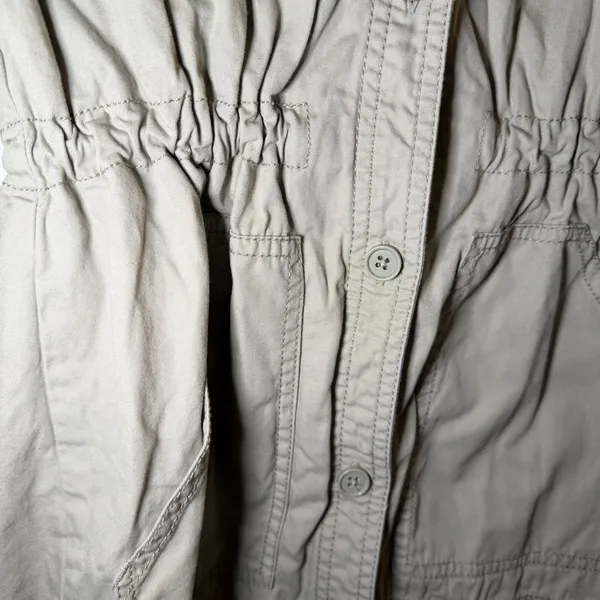 Abercrombie & Fitch‎ Utility Jacket Tan Small Cinched Waist Safari Casual - Image 4