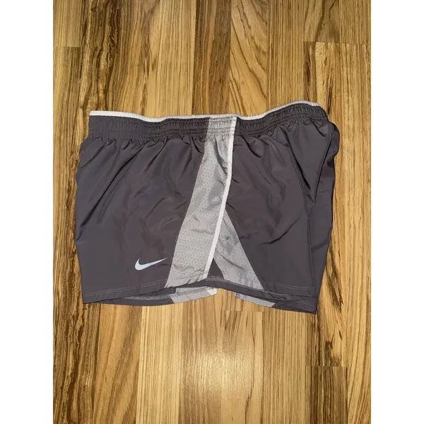 Nike Womens Dri-Fit Lined Running Shorts Grey Size‎ XL - Image 4