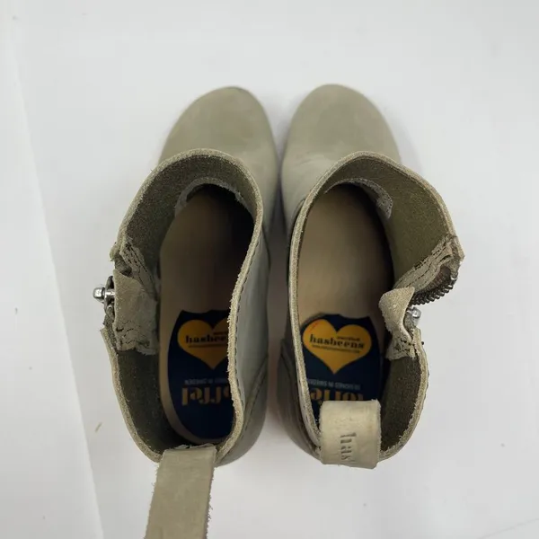 Toffel Swedish Hasbeens Zip It Emy Clog Boots in grey suede 37 - Image 13