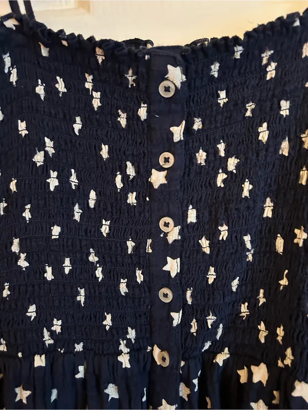 Aerie Navy Star Print Tie-Strap Sundress - Image 4