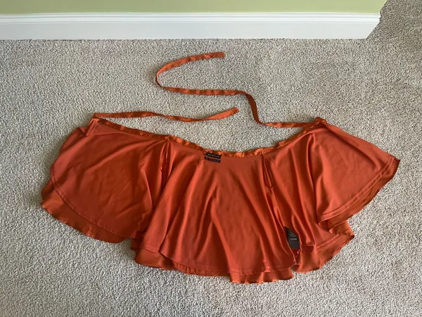 Urban Outfitters Orange Wrap Skirt - Image 3