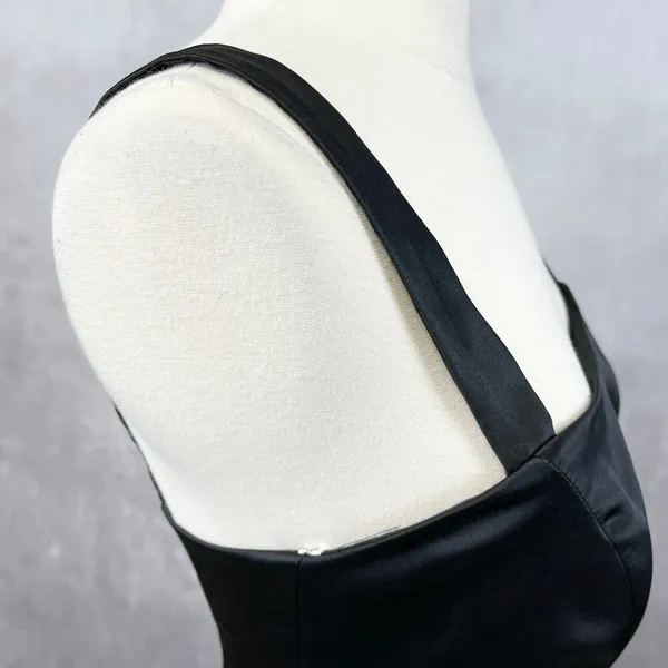 Davids Bridal Womens Dress‎ 4 Satin Strap Fit Flare Cocktail Party Flirty LBD - Image 3