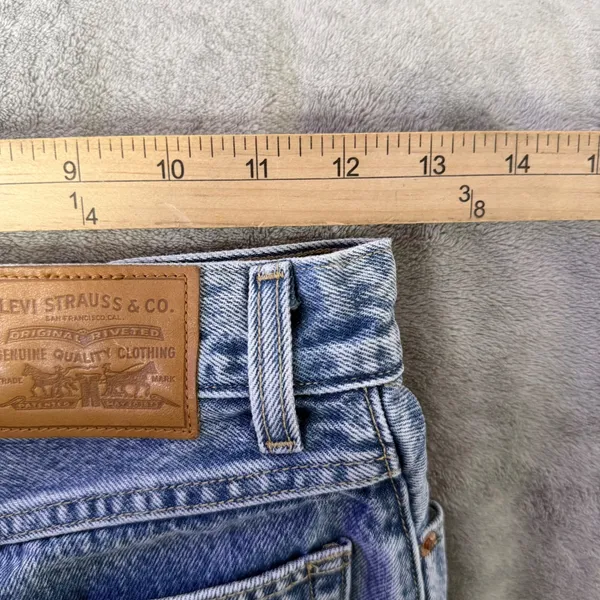 Levis Mom Skirt Light Acid Wash Blue Denim Button Fly Size 24 Jean Retro BOHO‎ - Image 11