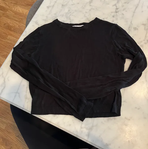 Semi Sheer Knit Crop Top - Image 2
