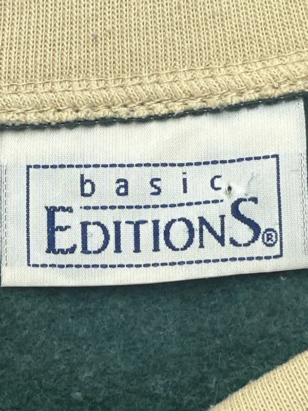 Vintage 90s Basic Editions Teddy Bear Graphic Green Womens Sweatshirt Large - Image 6