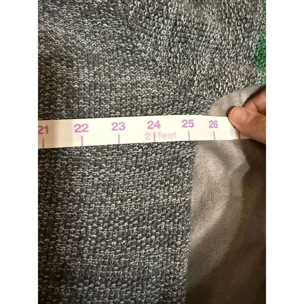 Chain Stitch Size 2XL Women Green Grey Crew Neck Sweater‎ Long Sleeve Causal - Image 6