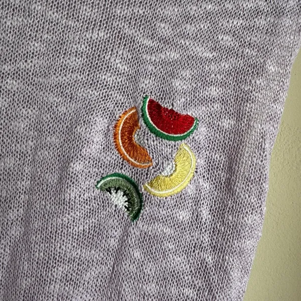 NWOT Pastel Fruit Knit Dress - Image 5