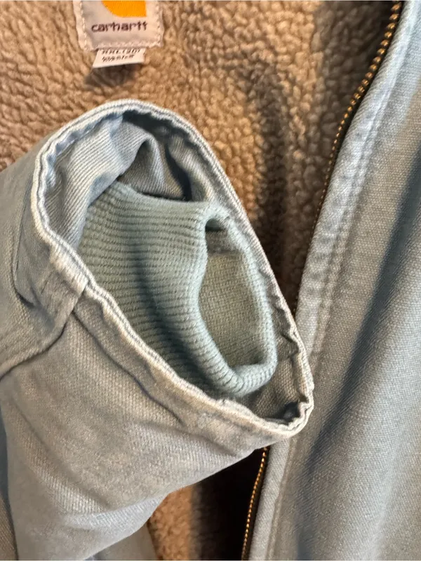 Carhartt WJ141 Sandstone Sierra Sherpa Lined Jacket Seaglass XXL 20 - Image 14