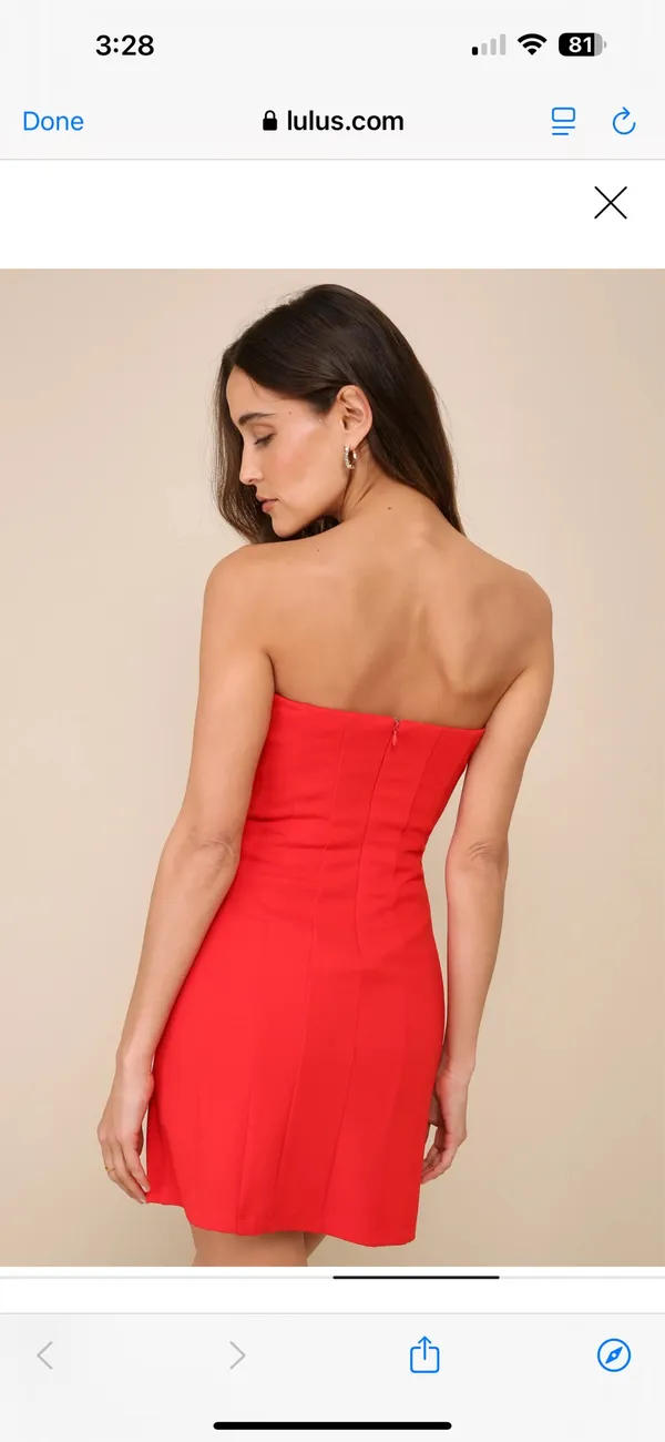 Lulus Dress Mini Red - Image 5