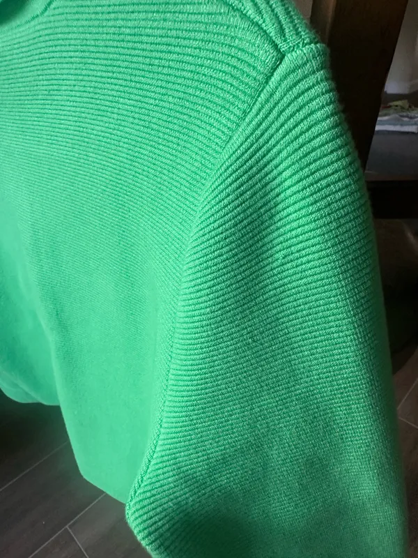 Alice + Olivia Ila Green Collared Knit Jacket Medium - Image 12
