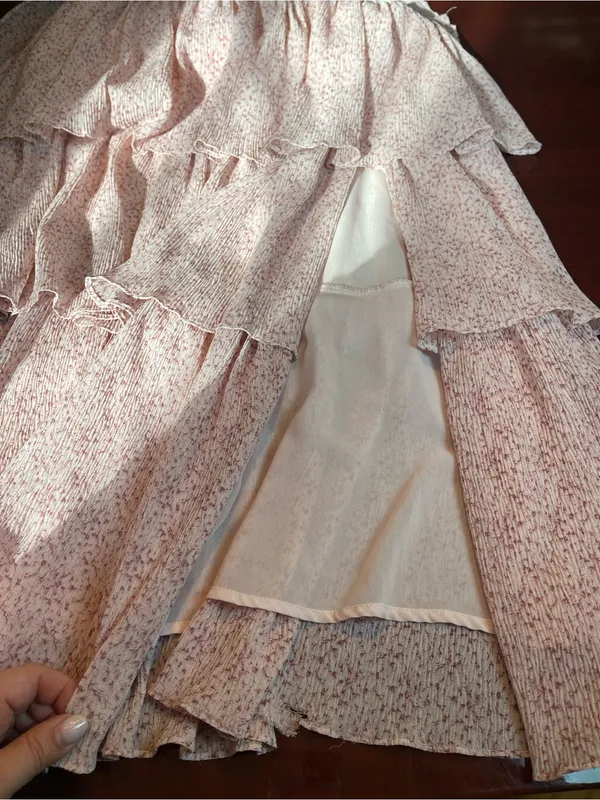 ASTR The Label Harriet Tiered Midi Dress Cottagecore Fairy High Slit Dress Sz S - Image 14