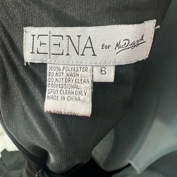 Leena For Mac Duggal Black Spaghetti Strap Dress Size 6 NWT - Image 12
