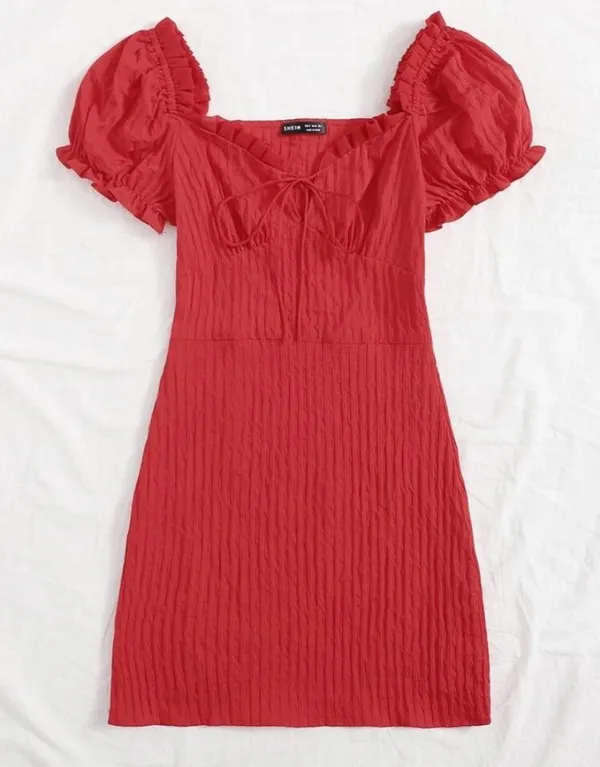 SheIn Red Mini  Dress - Image 4