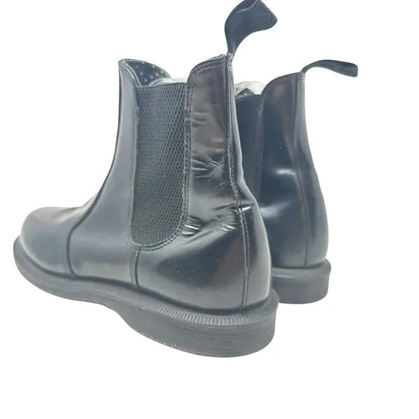 Dr. Martens Flora Chelsea Boots Pull-On Leather‎ Polished Black Size US 9 - Image 10