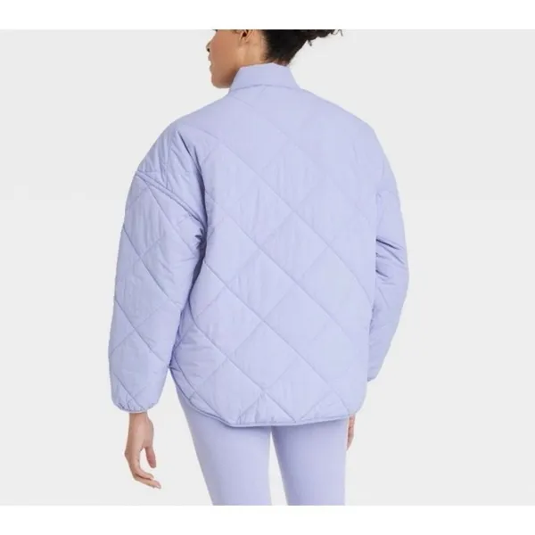 All in Motion lavender purple quilted puffer jacket size small - Image 2