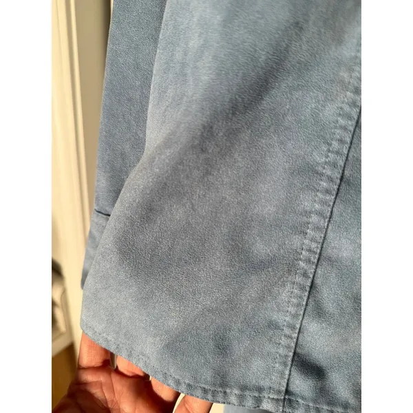 Ladies Club 2pc Baby Blue‎ Suede Pants Set Women's Size Large - Image 4