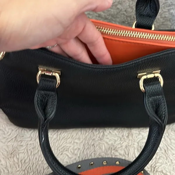 Dream Control Purse Black & Orange Satchel Crossbody Strap Rocker Boho Festival - Image 3