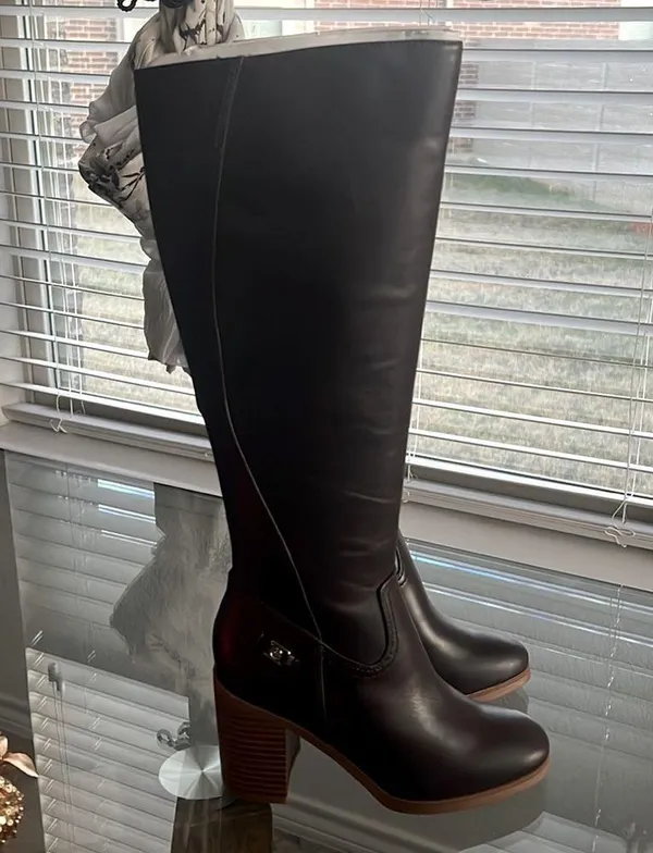 Giani Bernini Odettee Memory Foam Block Heel Knee High Riding Boots, Size 5 NWT - Image 15