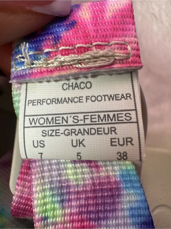 Chacos Slide Sandals with Pastel Tie-Dye Straps - Image 9