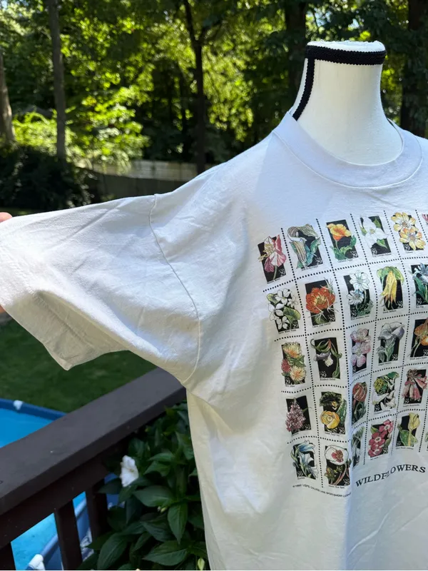 Fruit of the Loom Vintage 1992 Postage Stamps Tee Shirt Collector USA BEST XL Top 90 - Image 5
