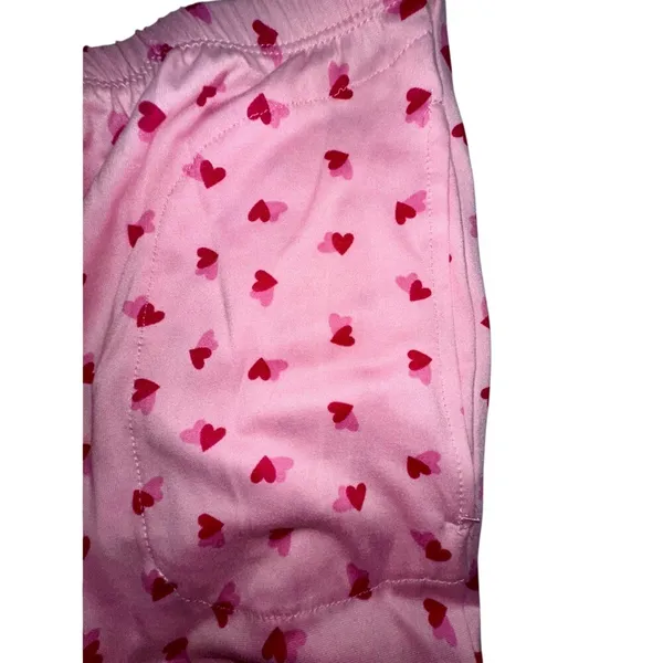 CHRISTIAN SIRIANO Soft Pink Pajamas Hearts Valentine's Day Women's Pajamas large - Image 7