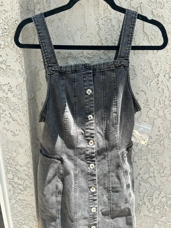 Free people gimme more denim mini dress - Image 7