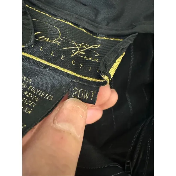 Black Pinstripe Dress Pants Women’s Size 20WT Career Work Straight Leg Trousers - Image 2