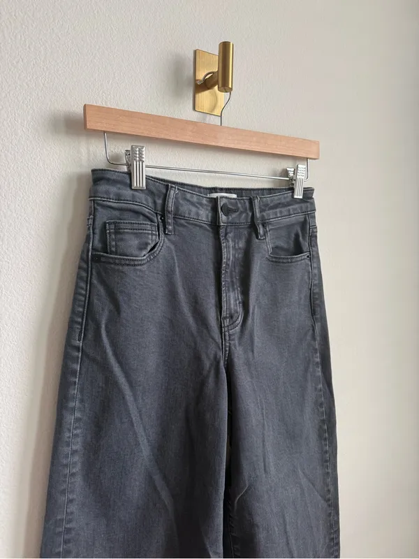 Bohme Atzi Wide Leg Jeans Charcoal Grey High Rise Women’s Size 26 - Image 4