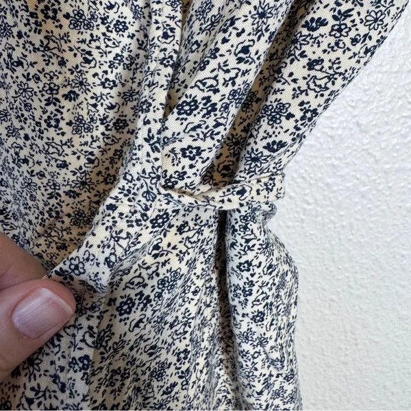 John Galt Brandy Melville Tan Ditsy Floral Mini Wrap Dress Womens S Fall Classic - Image 3