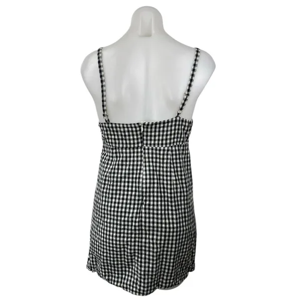 Urban Outfitters Cooperative Black Gingham Cami Tank Mini A Line Dress Size 2 - Image 2