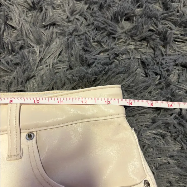 Abercrombie & Fitch faux leather top High Rise Cream 90s ultra highrise Jean 27 - Image 14