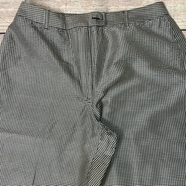 Anne Klein Women’s Gingham Ankle Pants Size 6 High Waist 100% Silk - Image 3