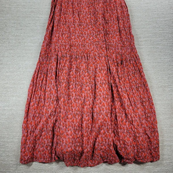 Joie Anthro Bondi Tiered Maxi Sundress Size M Red Ikat Spaghetti Strap Lined NWT - Image 4