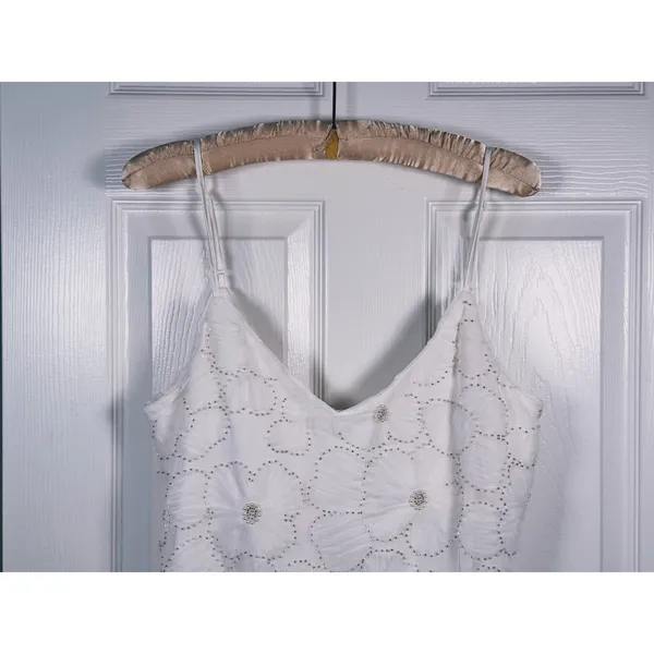NWT Abercrombie Beaded Pearl Floral Mini Dress Size L White Bridal Event Party - Image 7