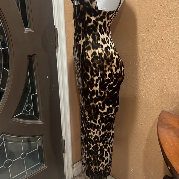 Zara animal print midi spaghetti strap dress - Image 6