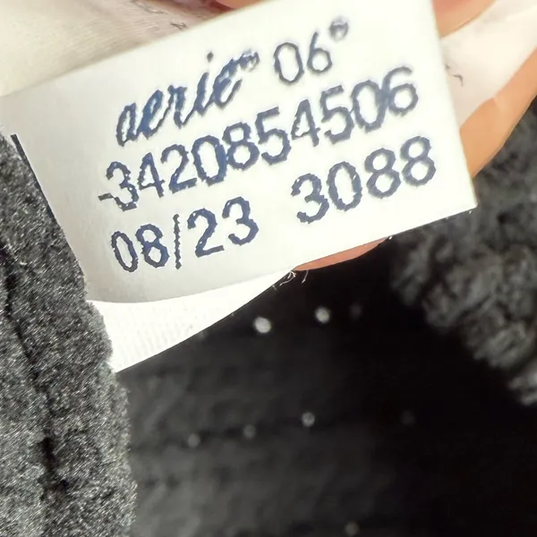 Aerie Cable Car Quarter Zip Sweater Chunky Knit Black W1674 Sz M - Image 5