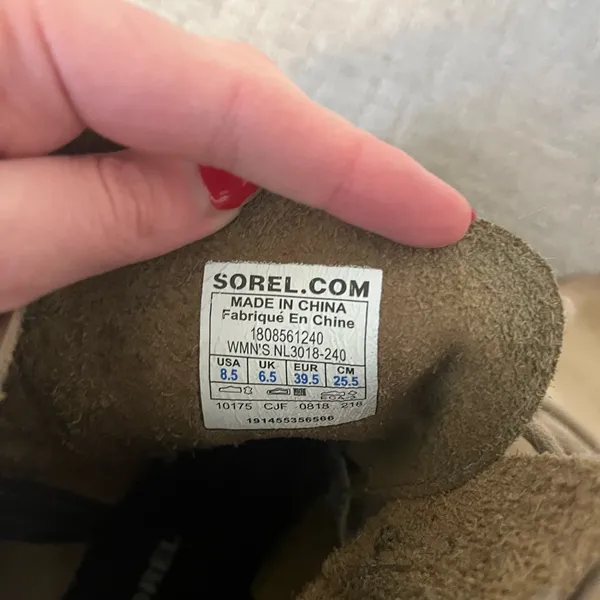 Sorel Tan/Brown Lace-Up Heeled Boots - Image 3