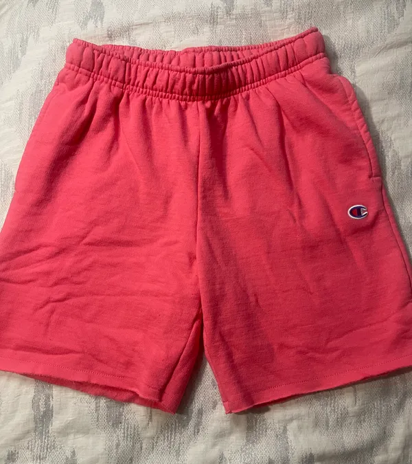 Champion Pink Fleece Shorts - Image 4