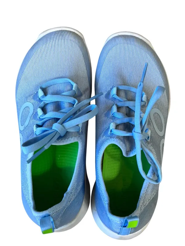 Oofos OOmg Sport LS Shoes Womens Size 8 Lace Up Recovery Sneakers Blue White - Image 10